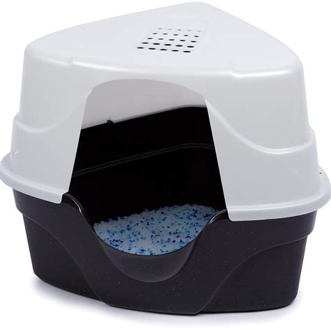 stainless steel litter box with hood|small hooded cat litter box.